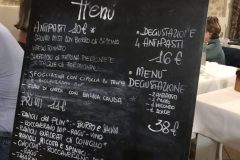 Osteria del Bramante, menu