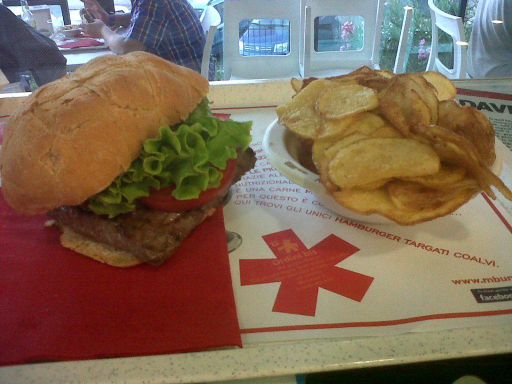 Panino mac bun e patatine